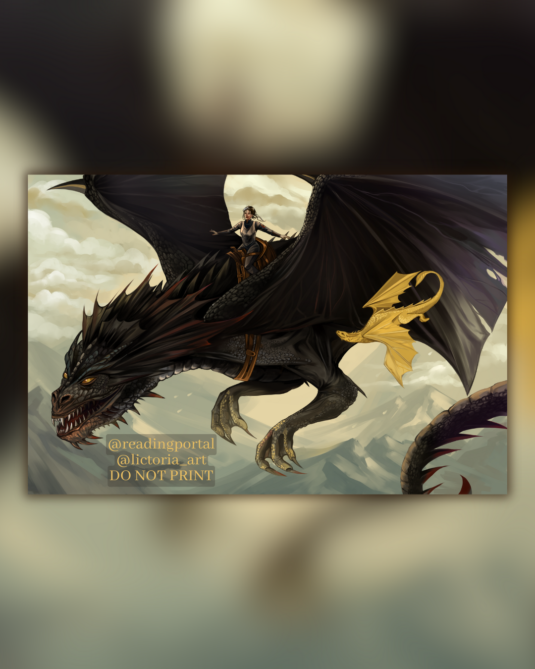 Violet and Her Dragons Premium Print