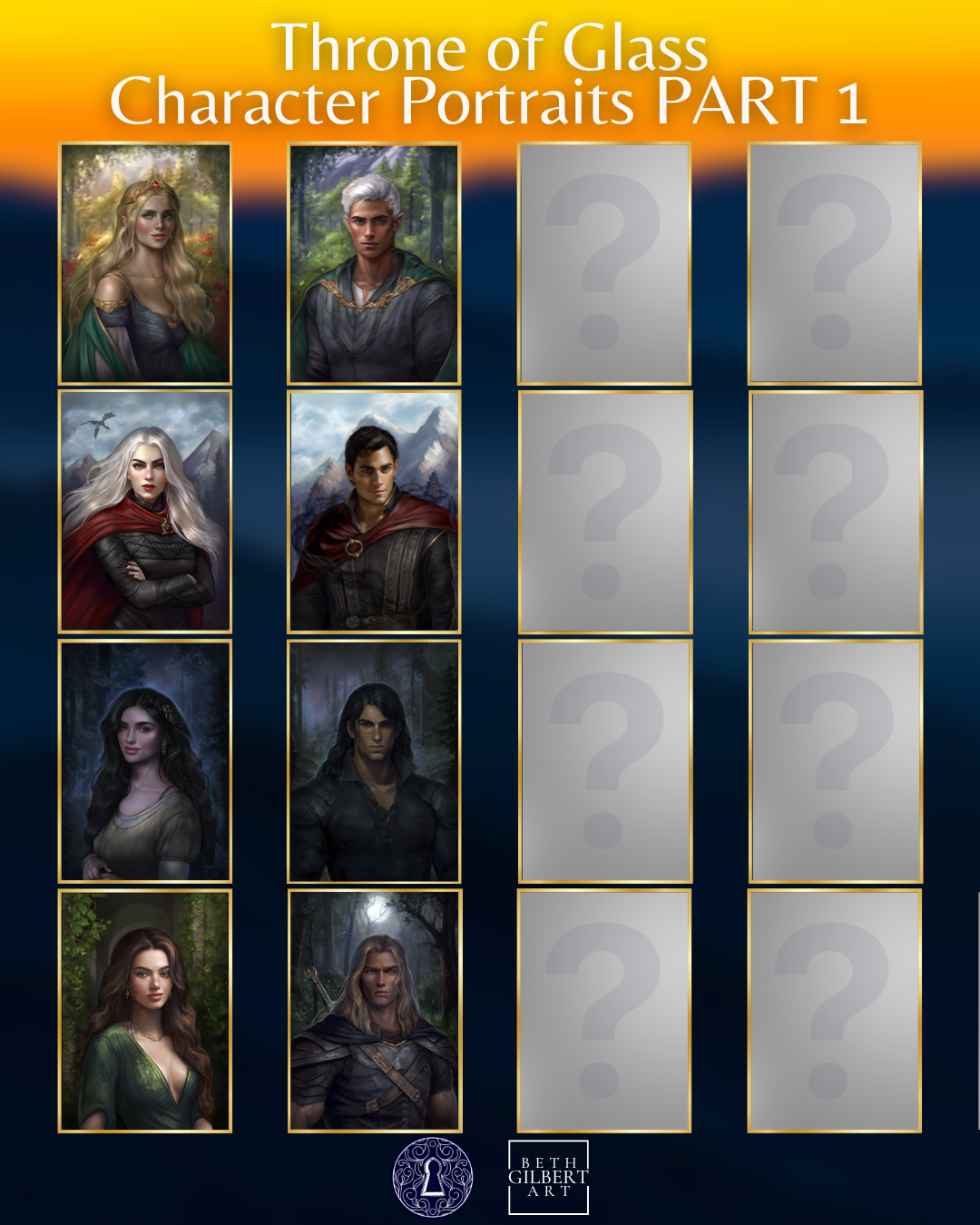 Throne of Glass Character Portrait Page Overlays™ - Part 1