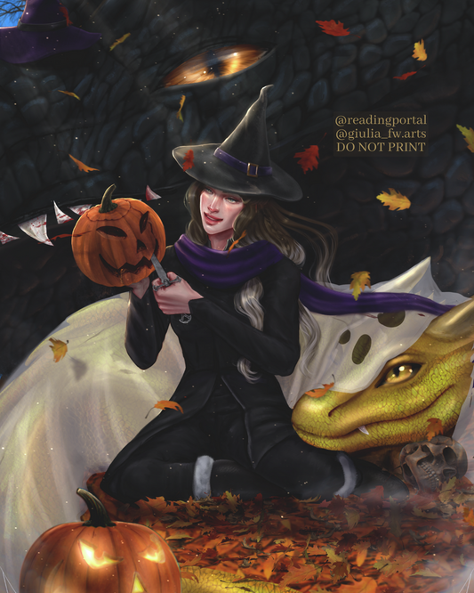 Fourth Wing Halloween Premium Print