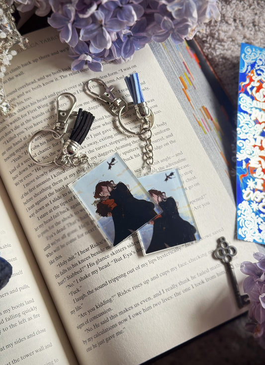 Fourth Wing Black and Blue Keychain