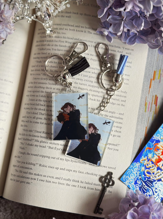 Fourth Wing Black and Blue Keychain