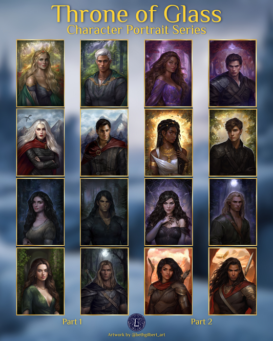 PRE-ORDER Throne of Glass Character Portrait Page Overlays - Part 2