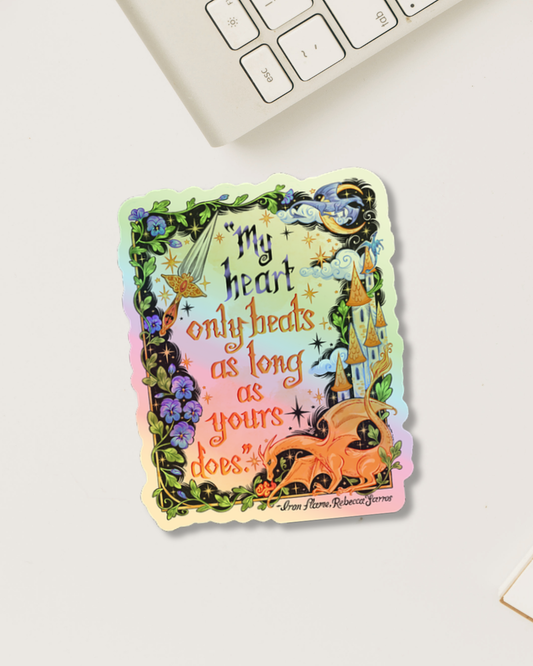 My Heart Fourth Wing Sticker