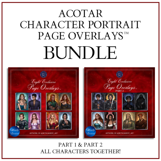 A Court of Thorns and Roses Character Portrait Page Overlays™ Bundle (Part 1 & Part 2)