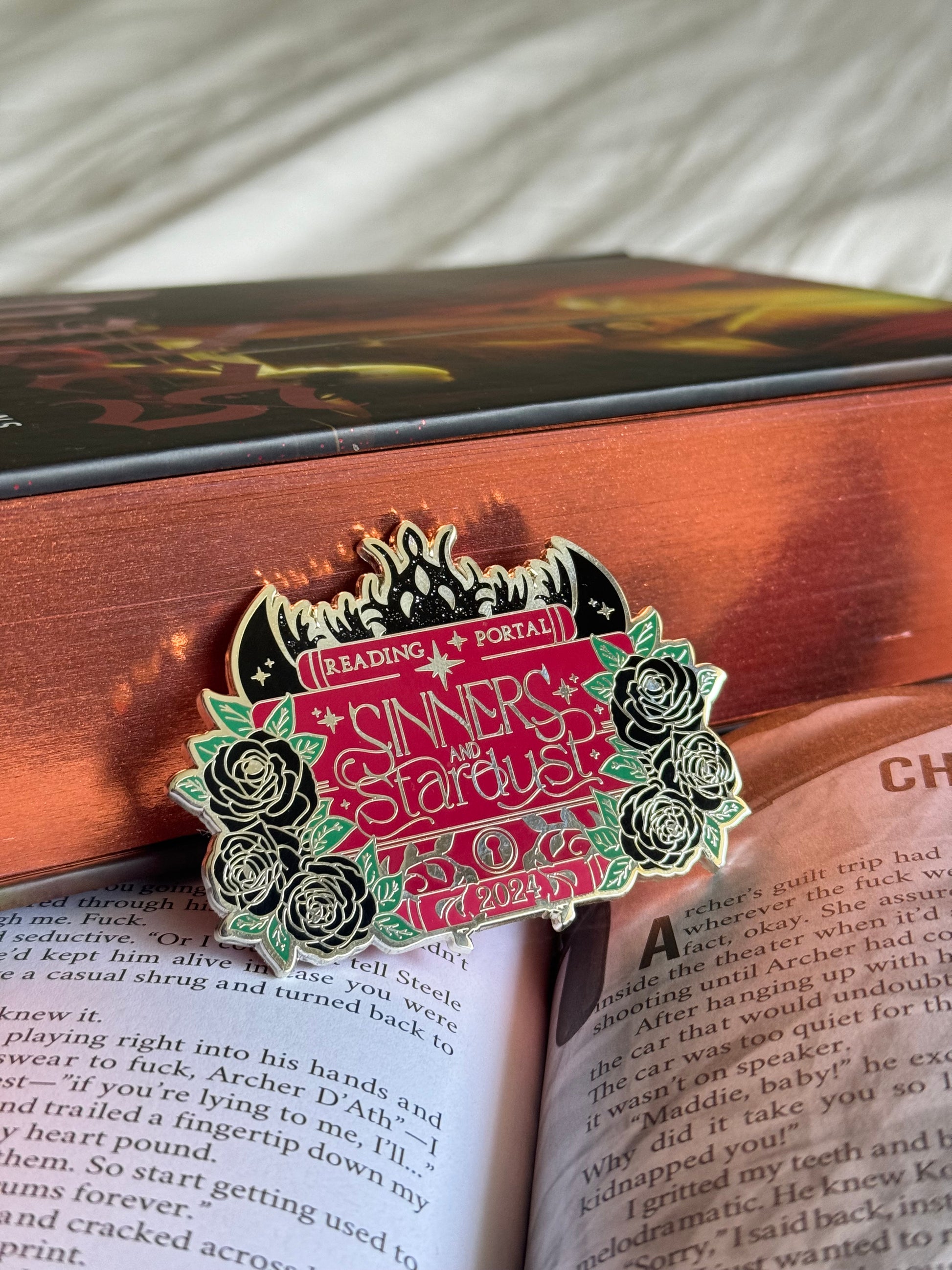 Sinners & Stardust 2024 Enamel Pin – Reading Portal